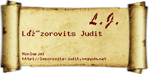 Lázorovits Judit névjegykártya